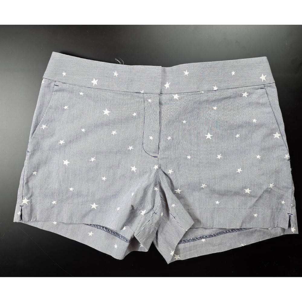 Loft Riviera Star Blue and White Striped Shorts Women's Size 8